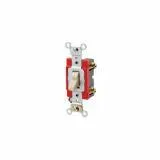 1221-2I Leviton 20 Amp, 120/277 Volt, Toggle Single-Pole AC Quiet Switch, Extra Heavy Duty Spec Grade, Self Grounding, Back & Side Wired - Ivory