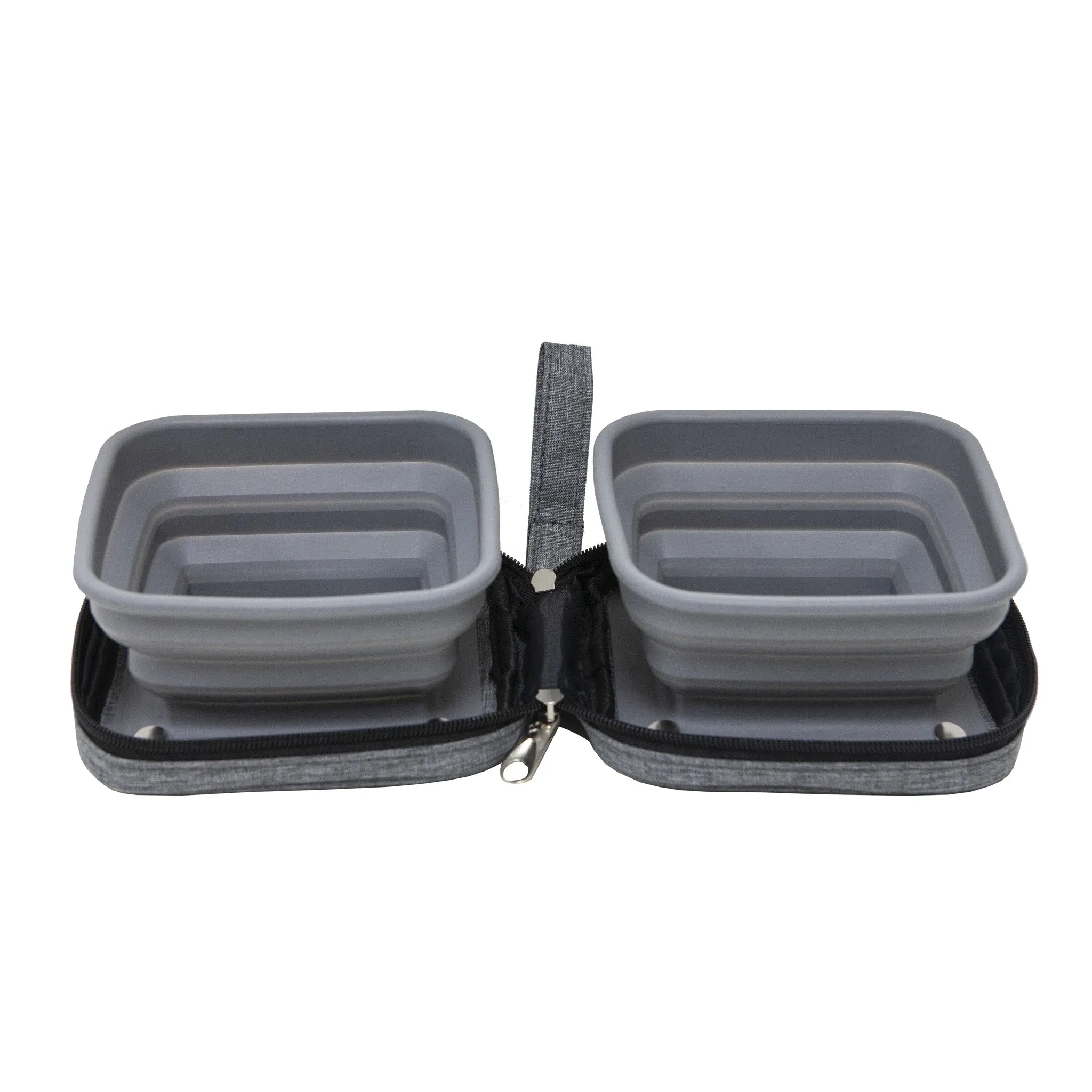 2-in-1 Portabowl Pet Bowl - Gray