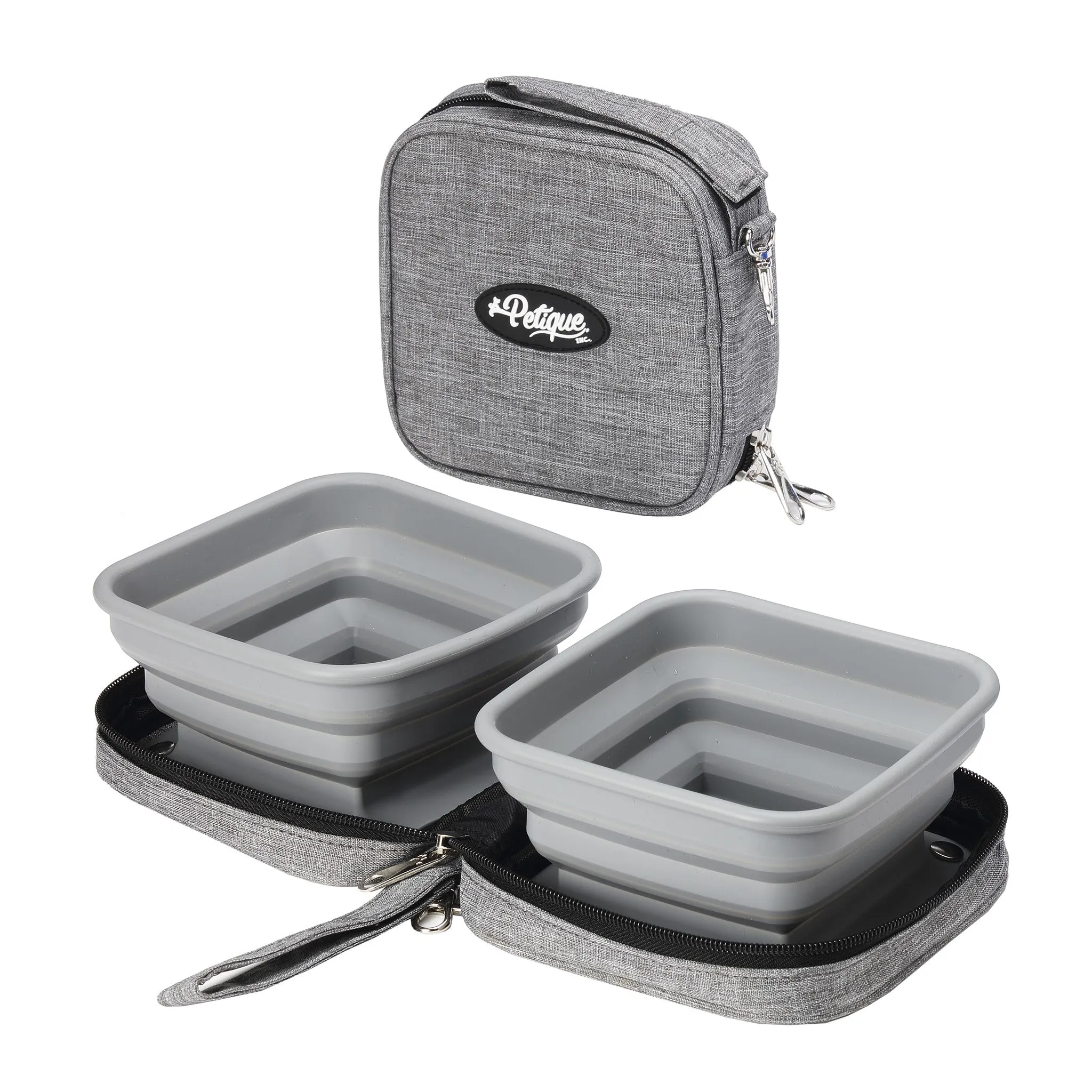 2-in-1 Portabowl Pet Bowl - Gray