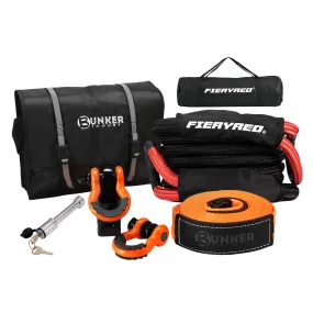 8PC Recovery Kit 6M Kinetic Rope Snatch Strap Hitch Receiver Shackles 8PC Recovery Kit 6M Kinetic Rope Snatch Strap Hitch Receiver Shackles
