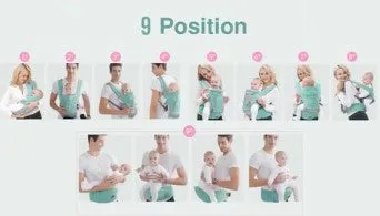 9 in 1 Attachable Hipseat Baby Carrier