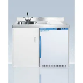 AccuCold Fully Assembled 48" Wide Exam Room Casework Cabinet with Refrigerator and Sink