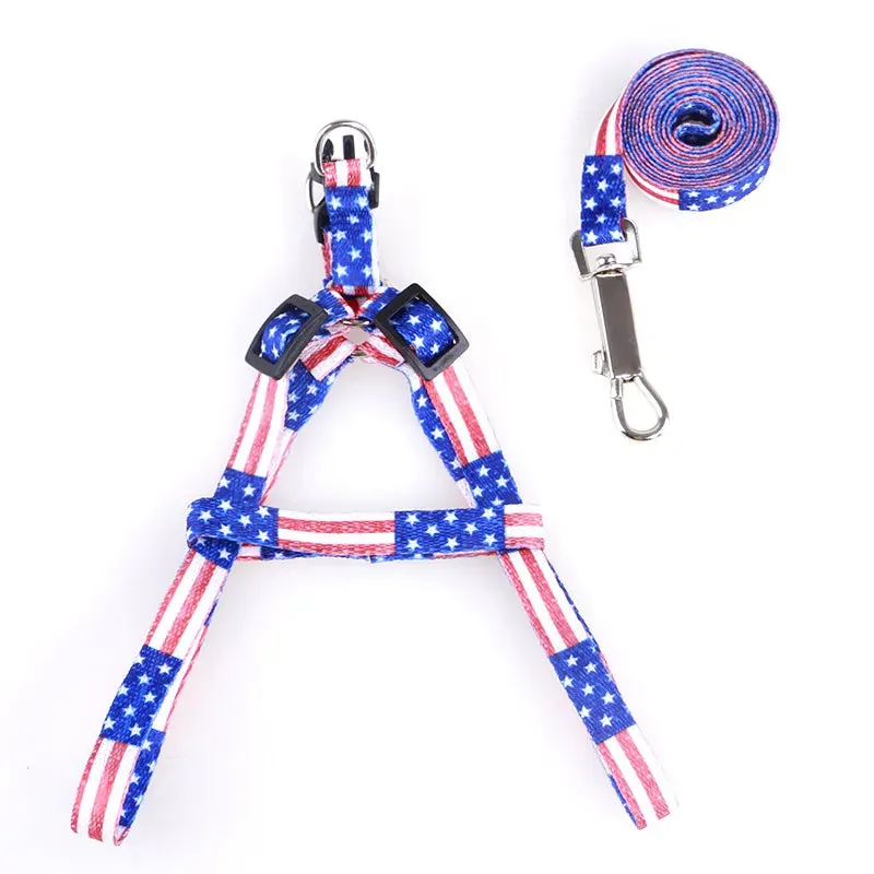 Adjustable Dog and Cat Harness with Leash Set - Reflective, Personalized Features