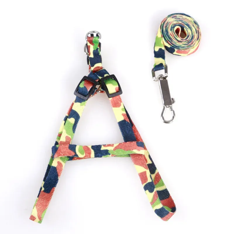 Adjustable Dog and Cat Harness with Leash Set - Reflective, Personalized Features