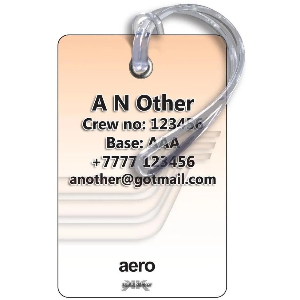 Aero Contractors B737 Portrait Luggage Tag