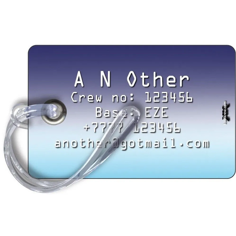 Aerolineas Argentinas B737 Blue Skies luggage tag