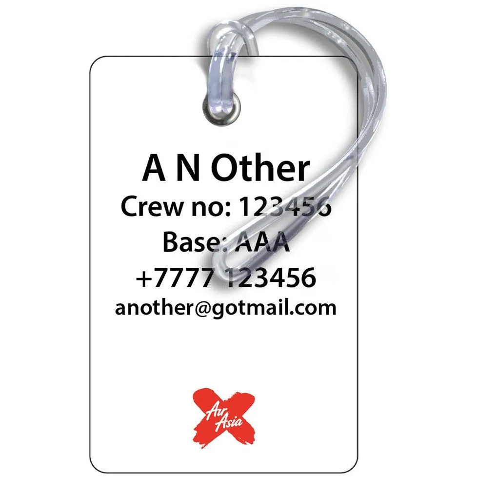 Air Asia X Logo 3D Luggage Tag