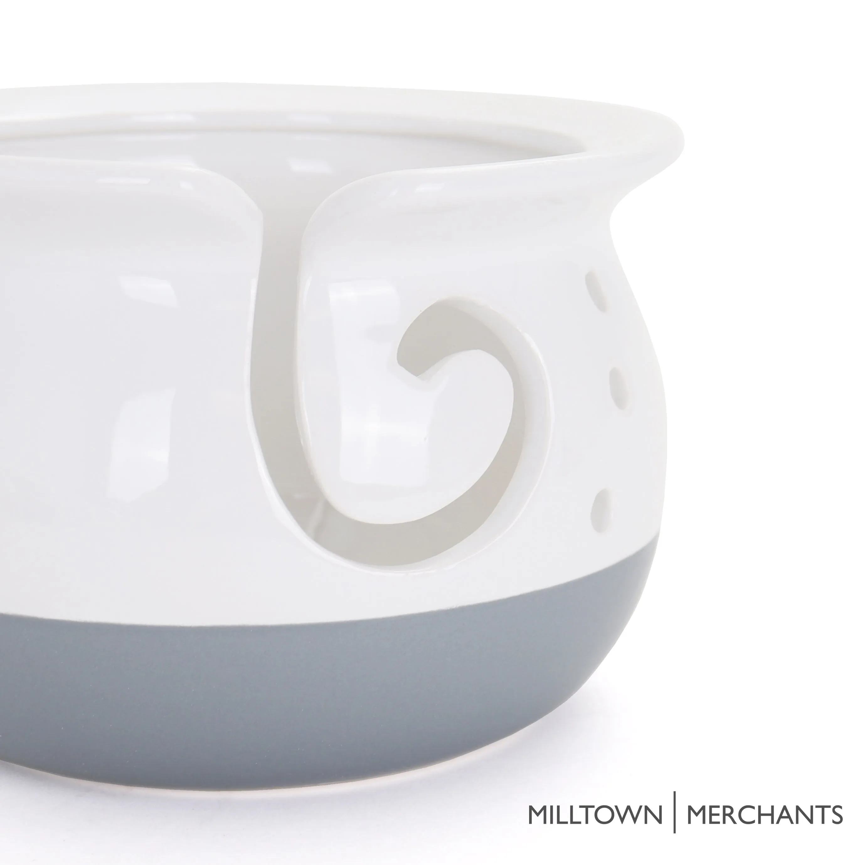 Artisan Yarn Bowl - White