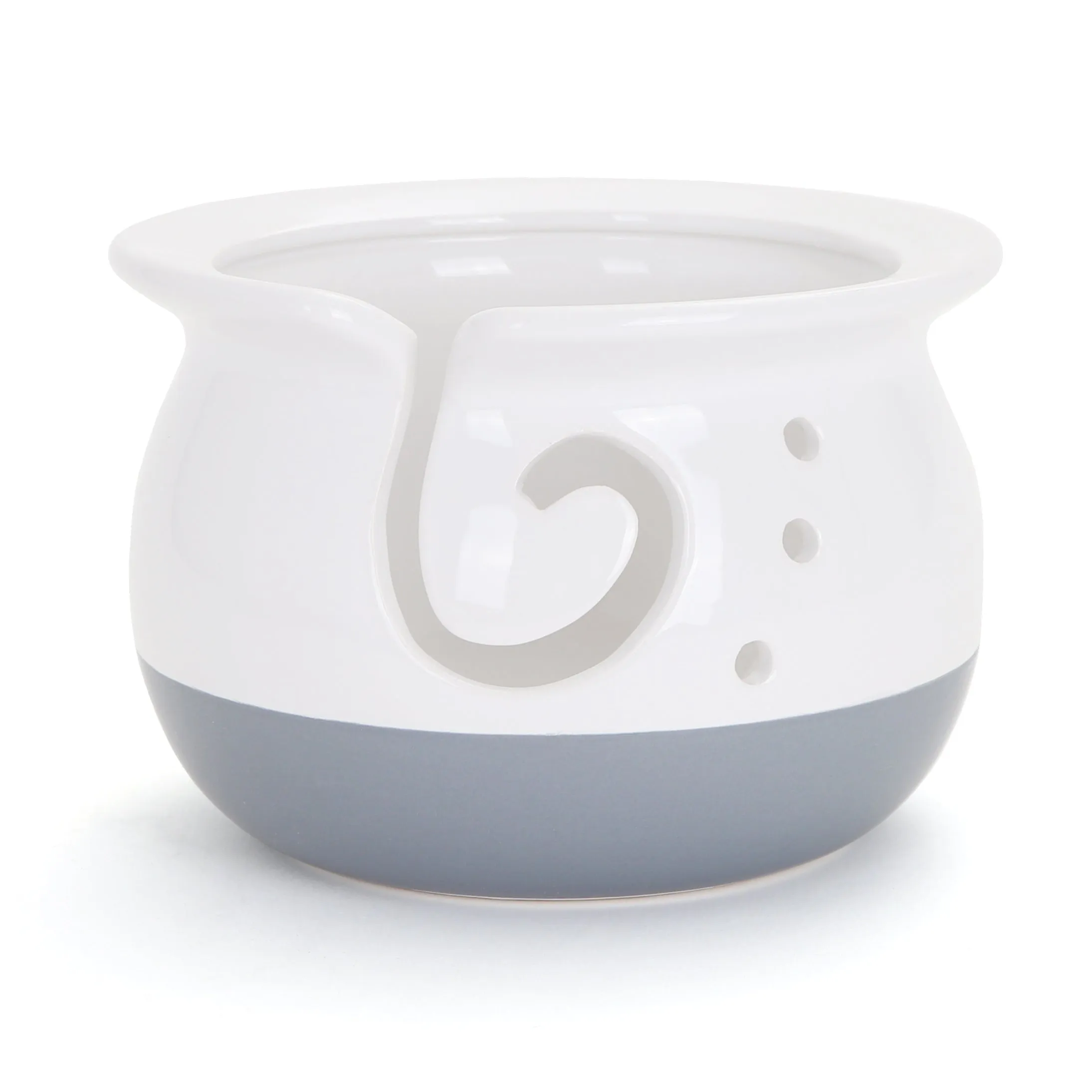 Artisan Yarn Bowl - White