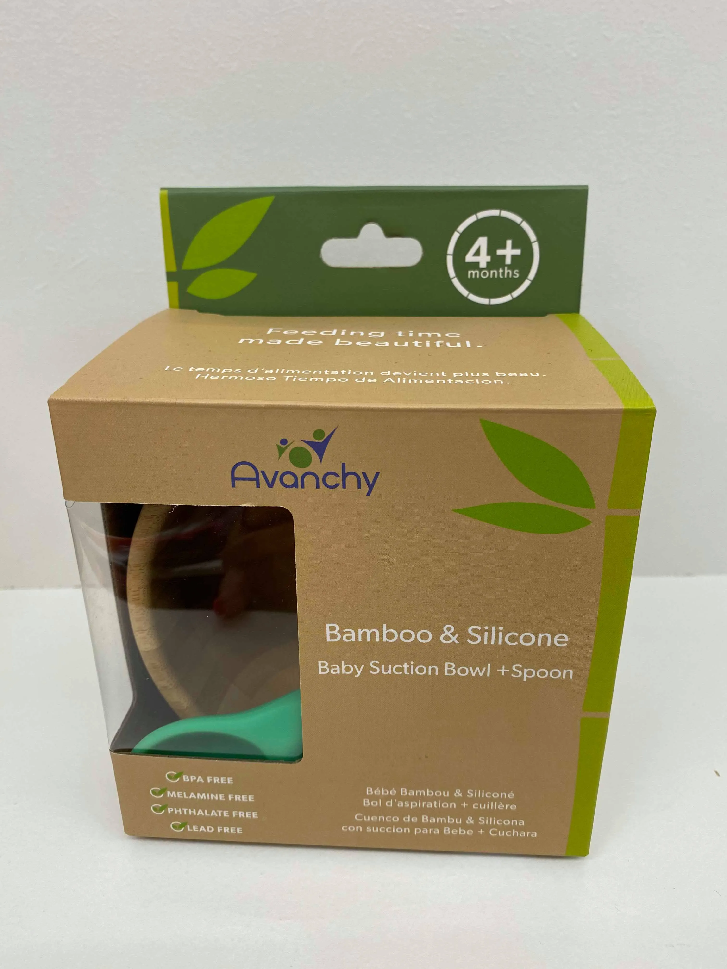Avanchy Bamboo Baby Suction Bowl/Spoon