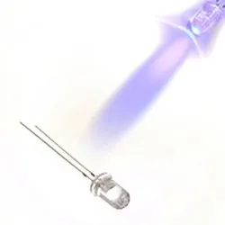 Blue Flashing 5mm Water Clear LED - 15 deg - 3500mCd