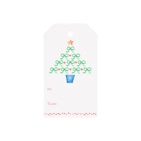 Bow Christmas Tree Luggage Gift Tags