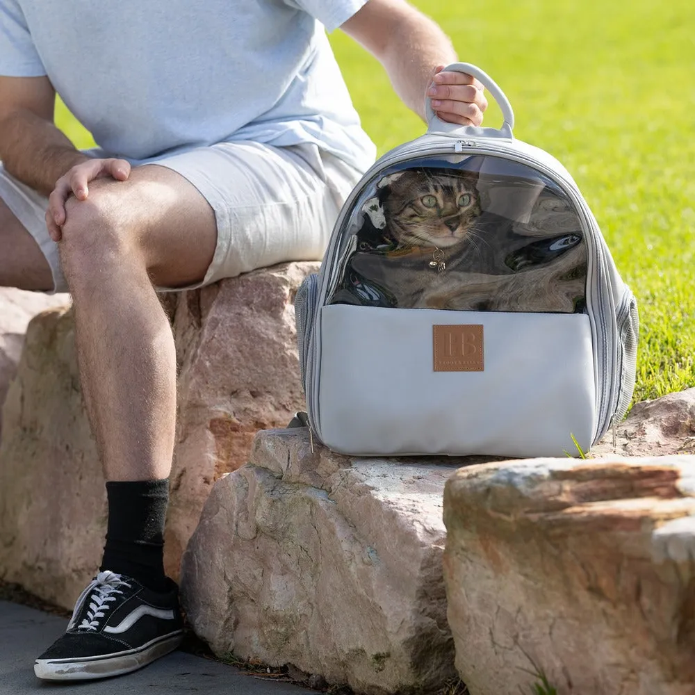 Buddy & Belle Cat Backpack Grey Cat Carrier