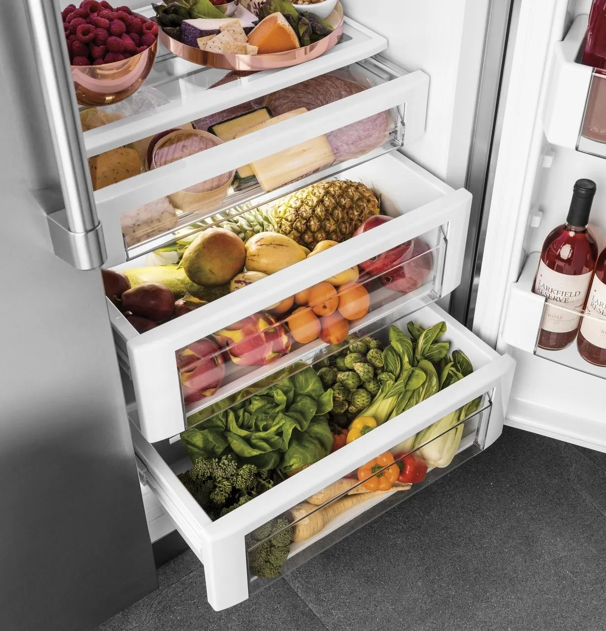 Cafe CSB42YP2NS1 Caf(eback)™ 42" Smart Built-In Side-by-Side Refrigerator with Dispenser