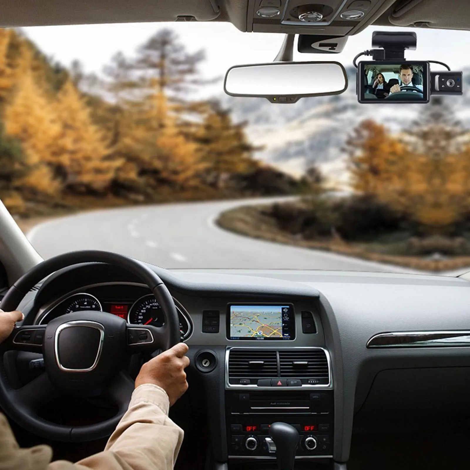 Car Driving Recorder Dual Lens Dvr Camera HD 1080P Dash Cam USB