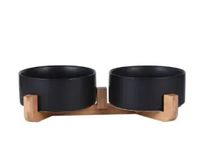 Ceramic Pet Food/Water Bowl -Framed