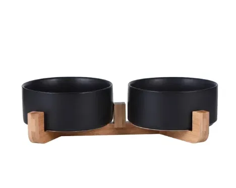 Ceramic Pet Food/Water Bowl -Framed