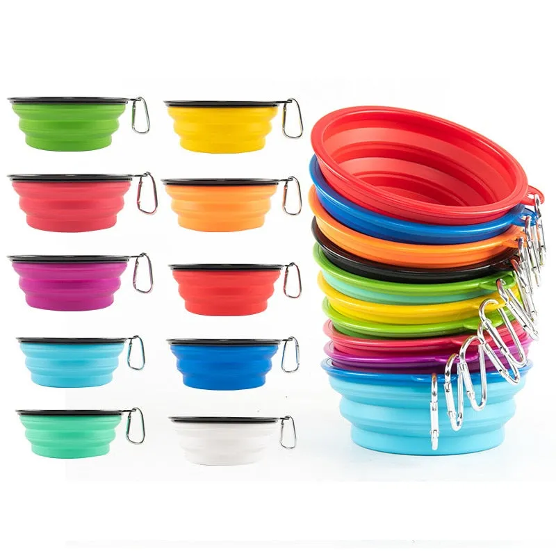 Collapsible Dog Folding Silicone Bowl