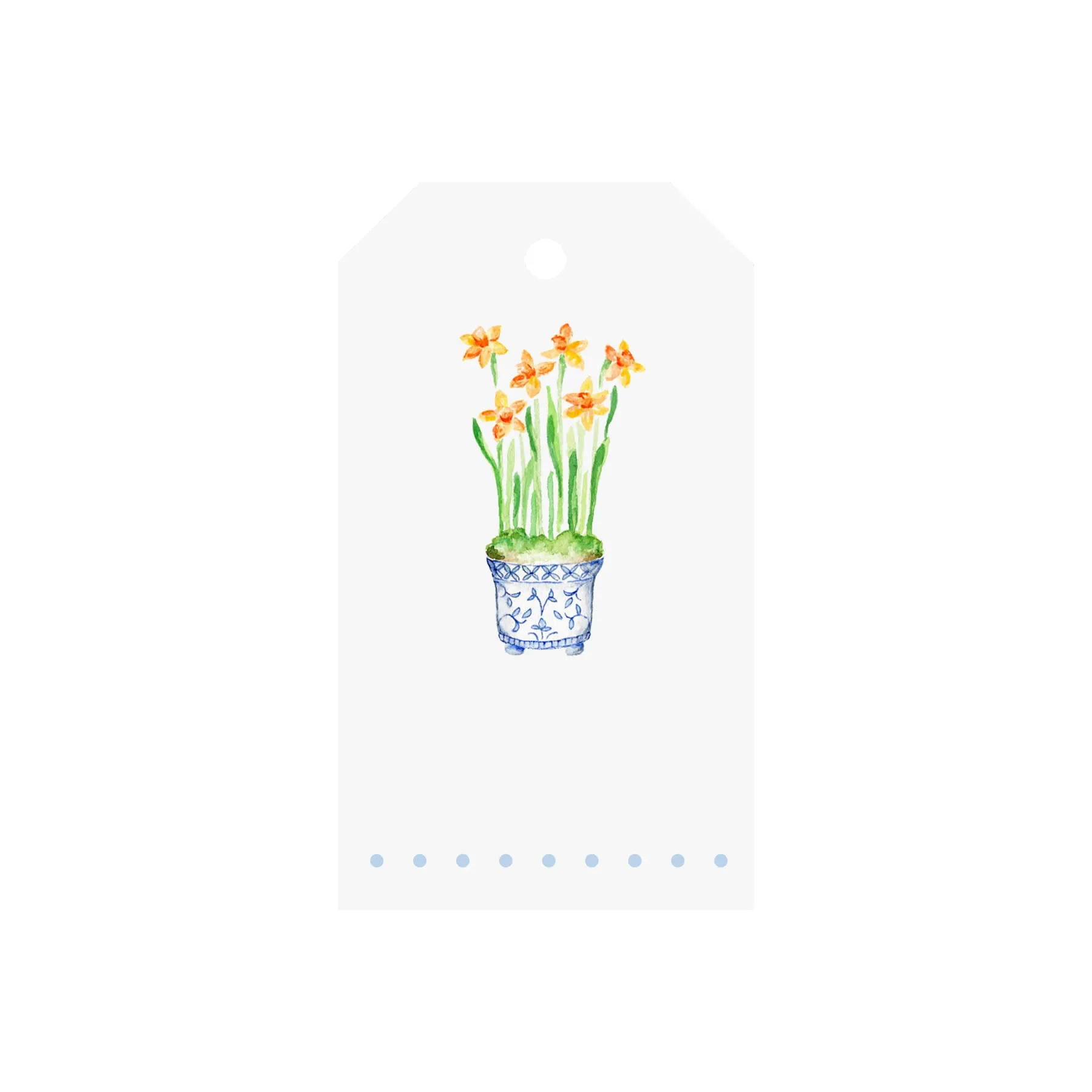 Daffodil Cachepot Luggage Gift Tags