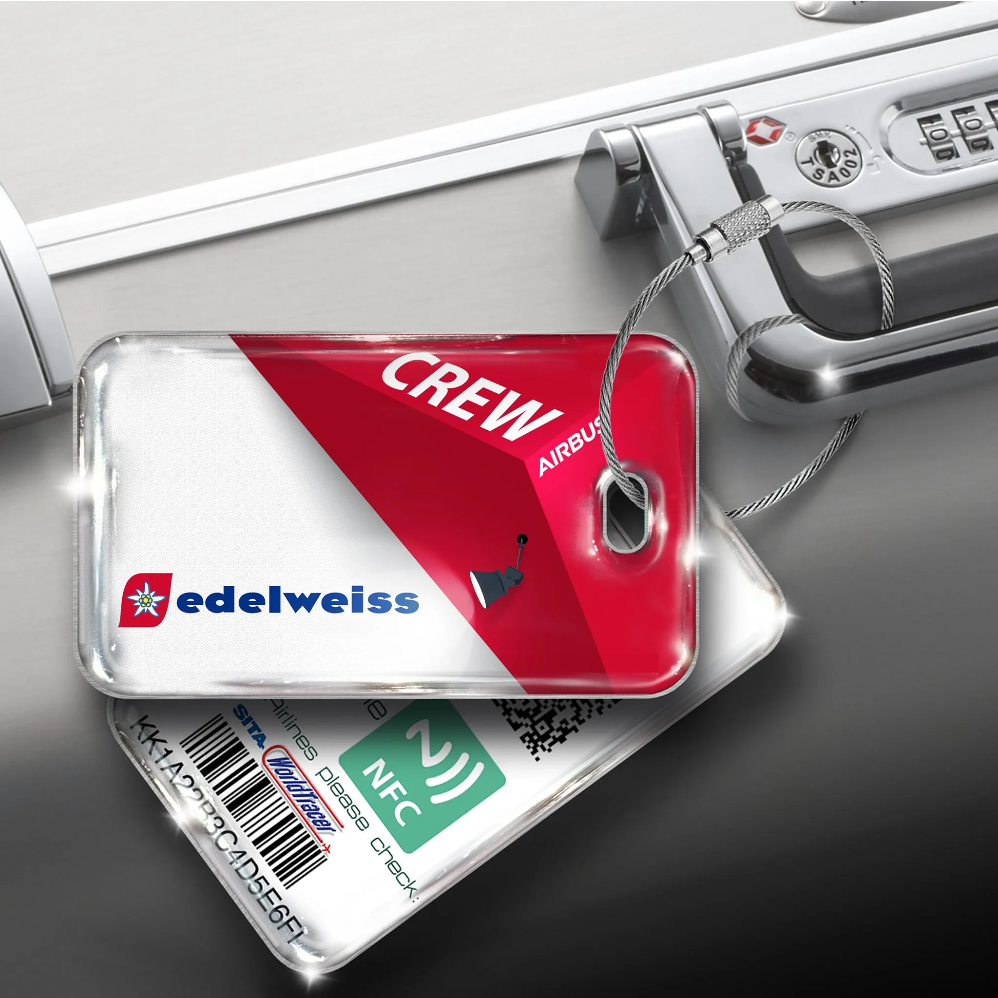 Edelweiss Air Logo Abstract Luggage Tag