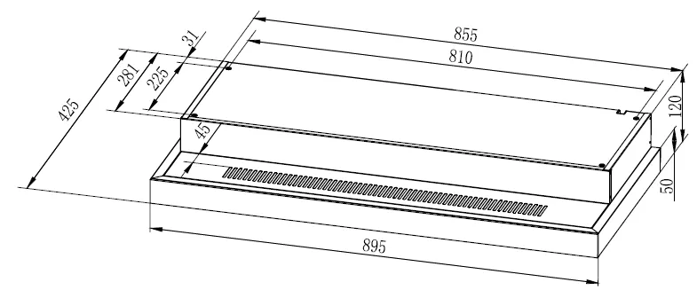 EF 90cm Conventional hood EFCH 9231T SS