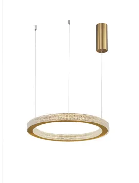FIO Dimmable Gold & Acrylic Single Ring Pendant Small - ID 10069