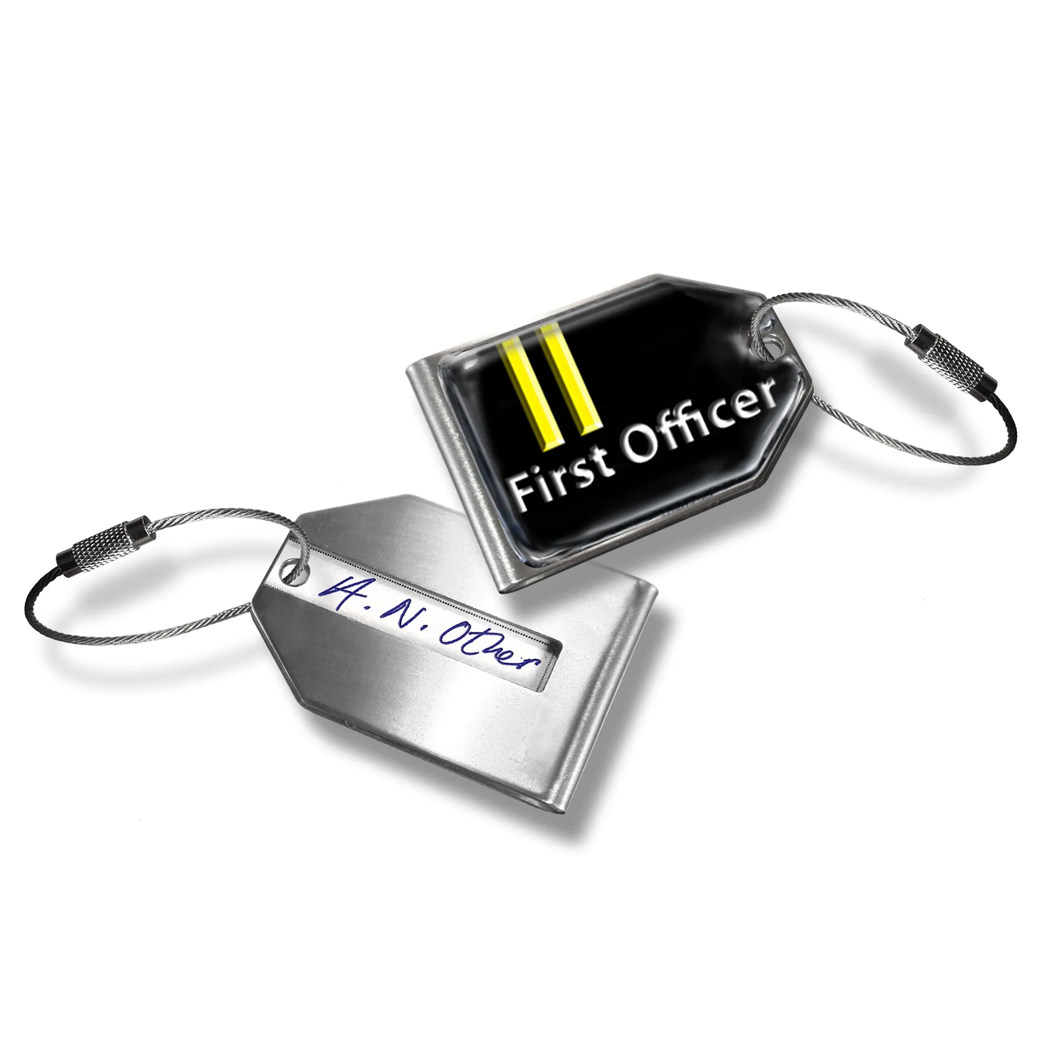 First Officer 2 Bars Luggage Tag