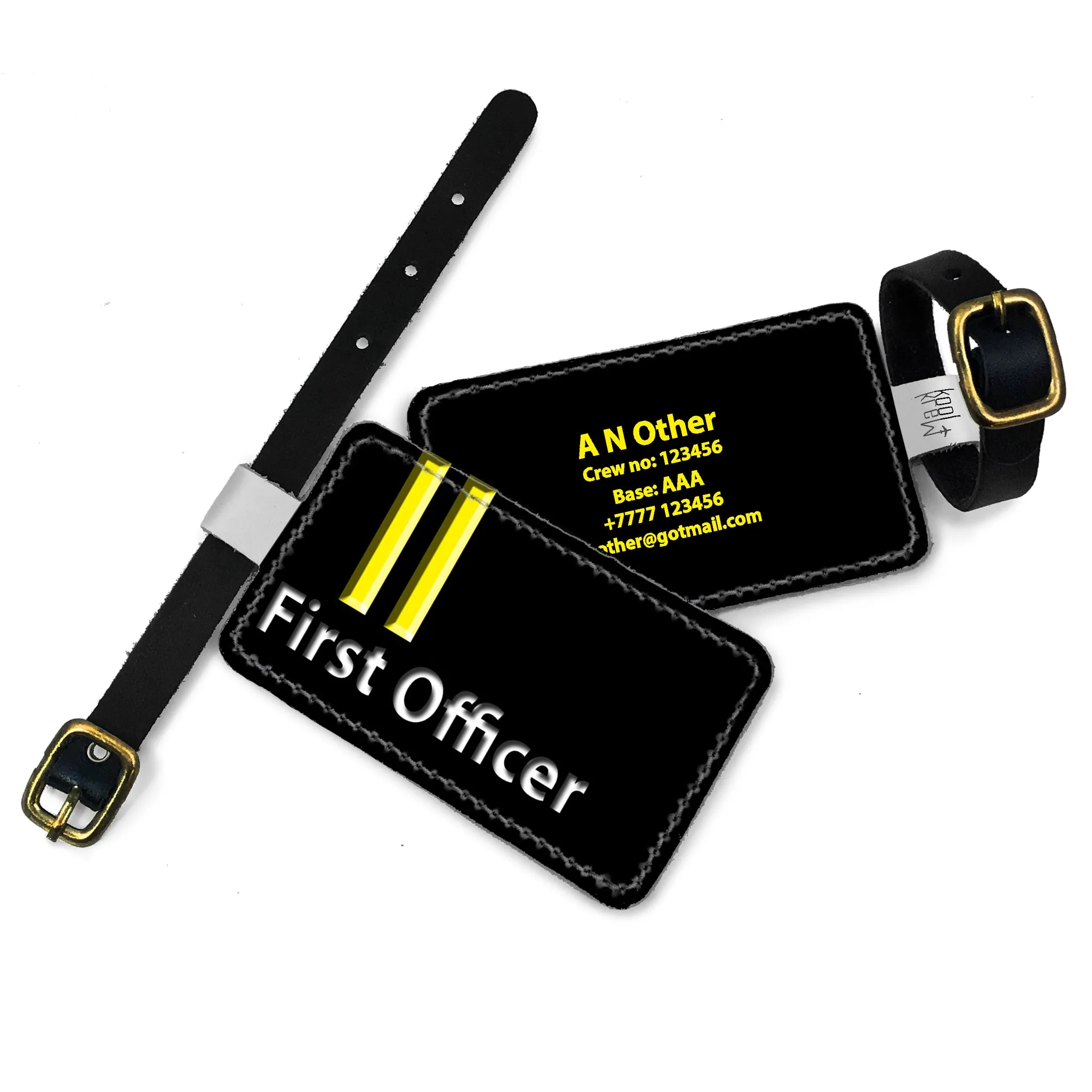 First Officer 2 Bars Luggage Tag