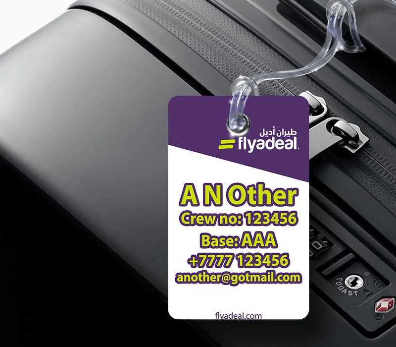 flyadeal Logo White Luggage Tag