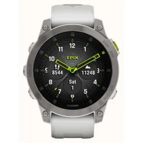 Garmin Epix Gen 2 Watch  Carrera White Titanium with Silicone Band