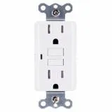 GFWT1-I Leviton 15 Amp Receptacle, Slim, Weather & Tamper-Resistant - Ivory