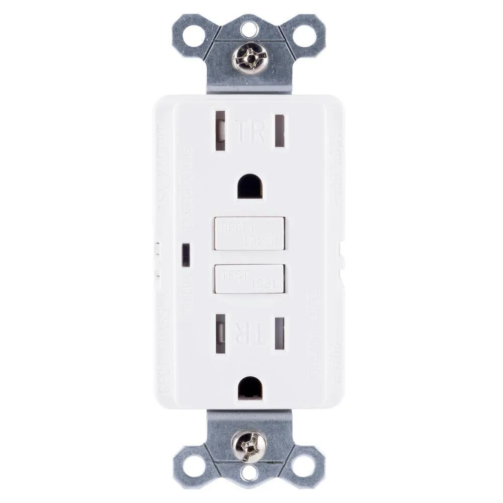 GFWT1-I Leviton 15 Amp Receptacle, Slim, Weather & Tamper-Resistant - Ivory
