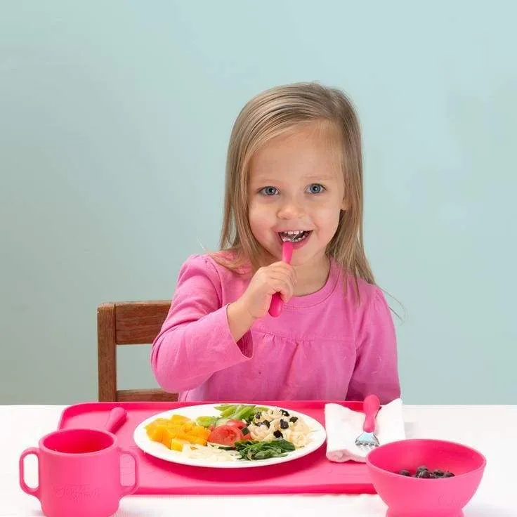 Green Sprouts Silicone Feeding Bowl Pink