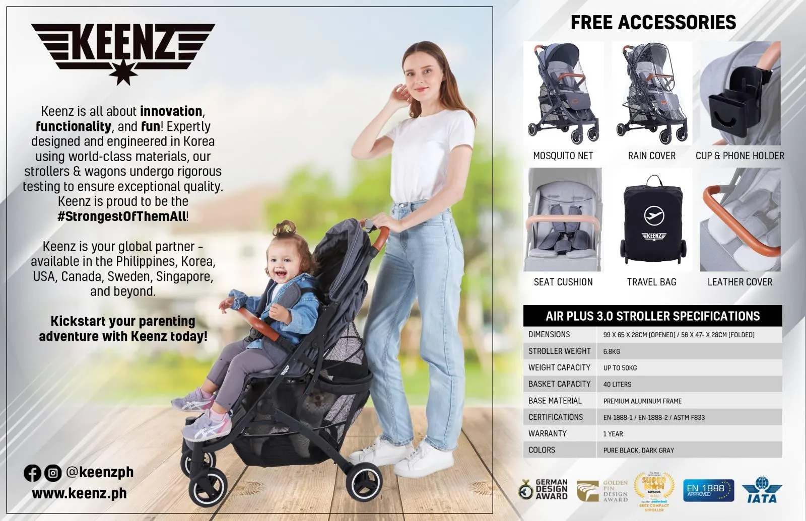 Keenz Air Plus 3.0 Stroller