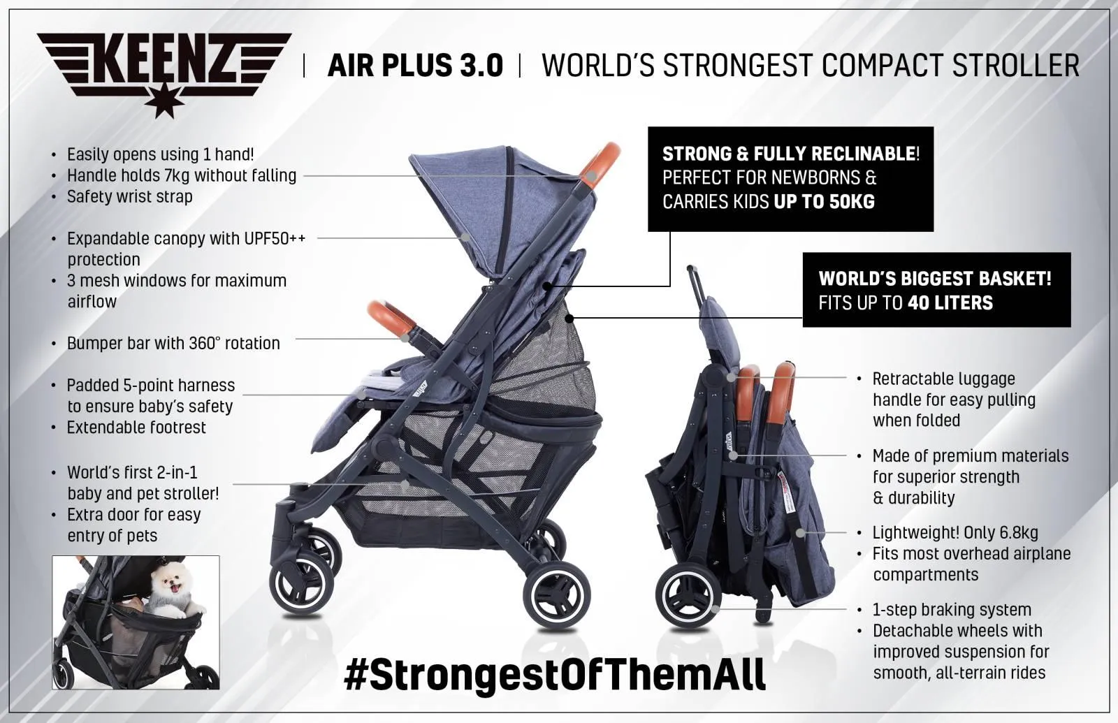 Keenz Air Plus 3.0 Stroller