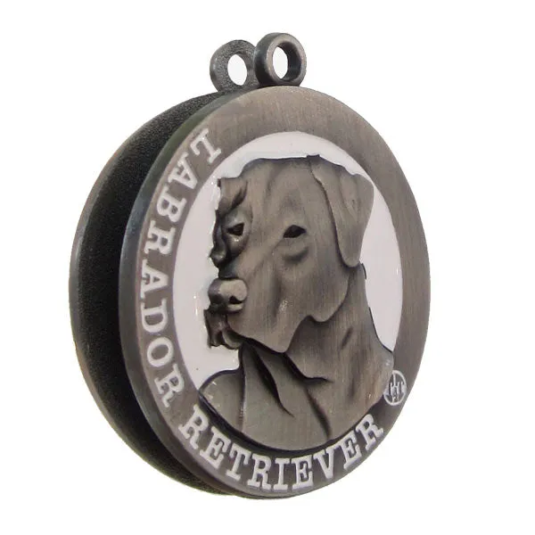 Labrador Retriever  Dog Id Tag Antique Silver Finish