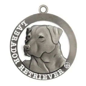 Labrador Retriever  Dog Id Tag Antique Silver Finish
