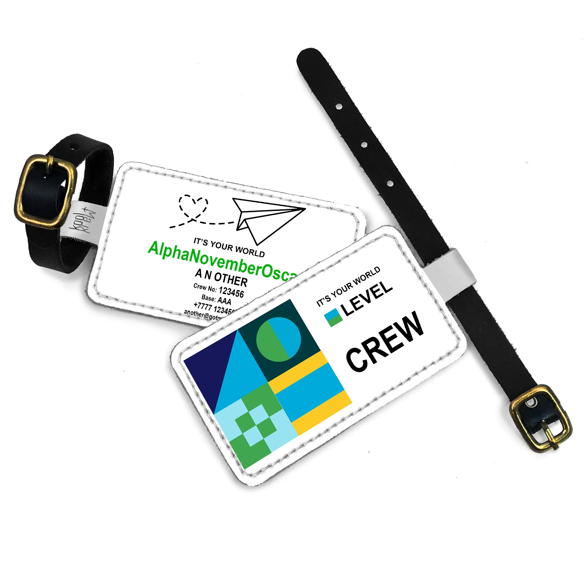 Level Airlines Geometric Luggage TAG