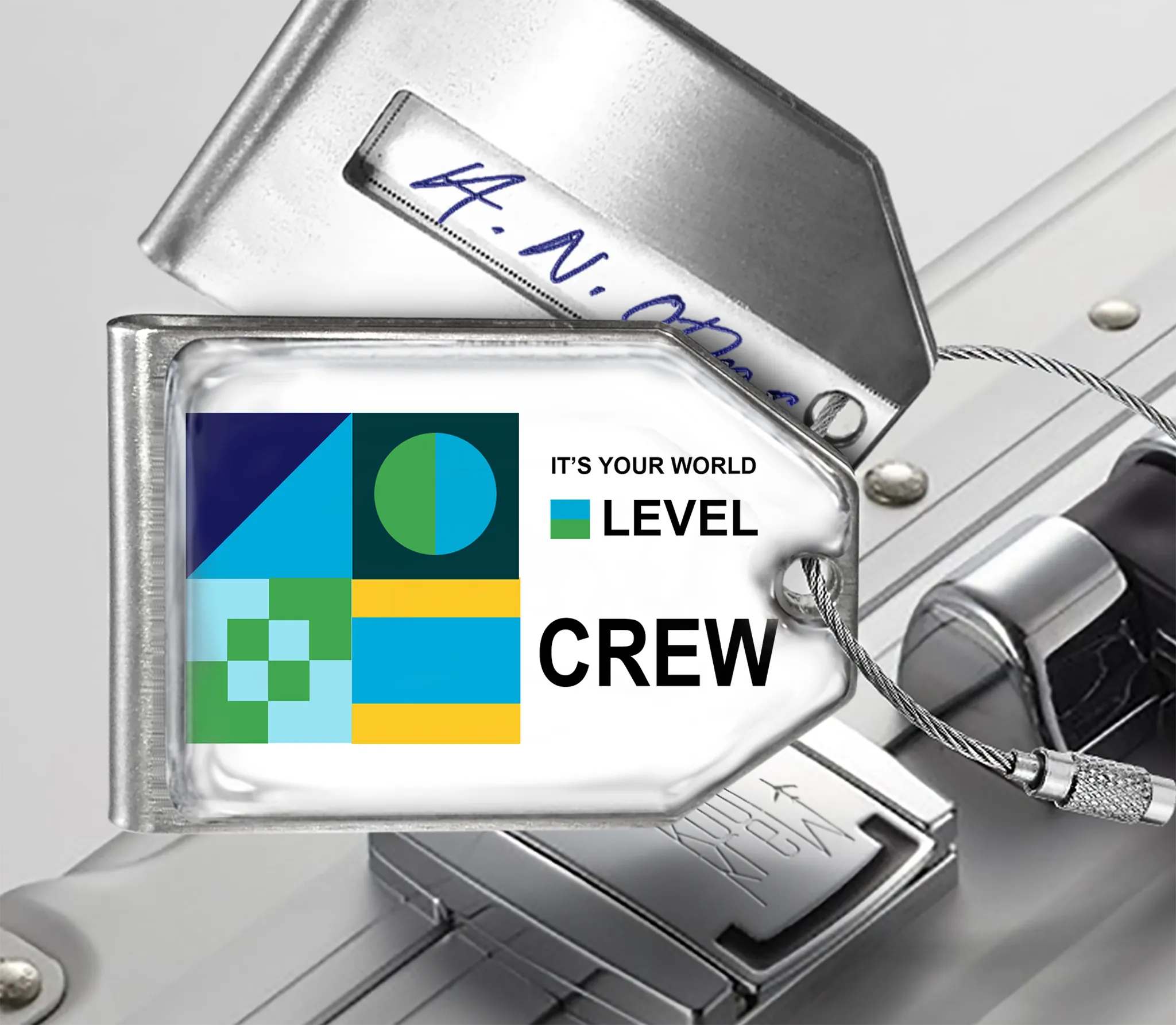 Level Airlines Geometric Luggage TAG