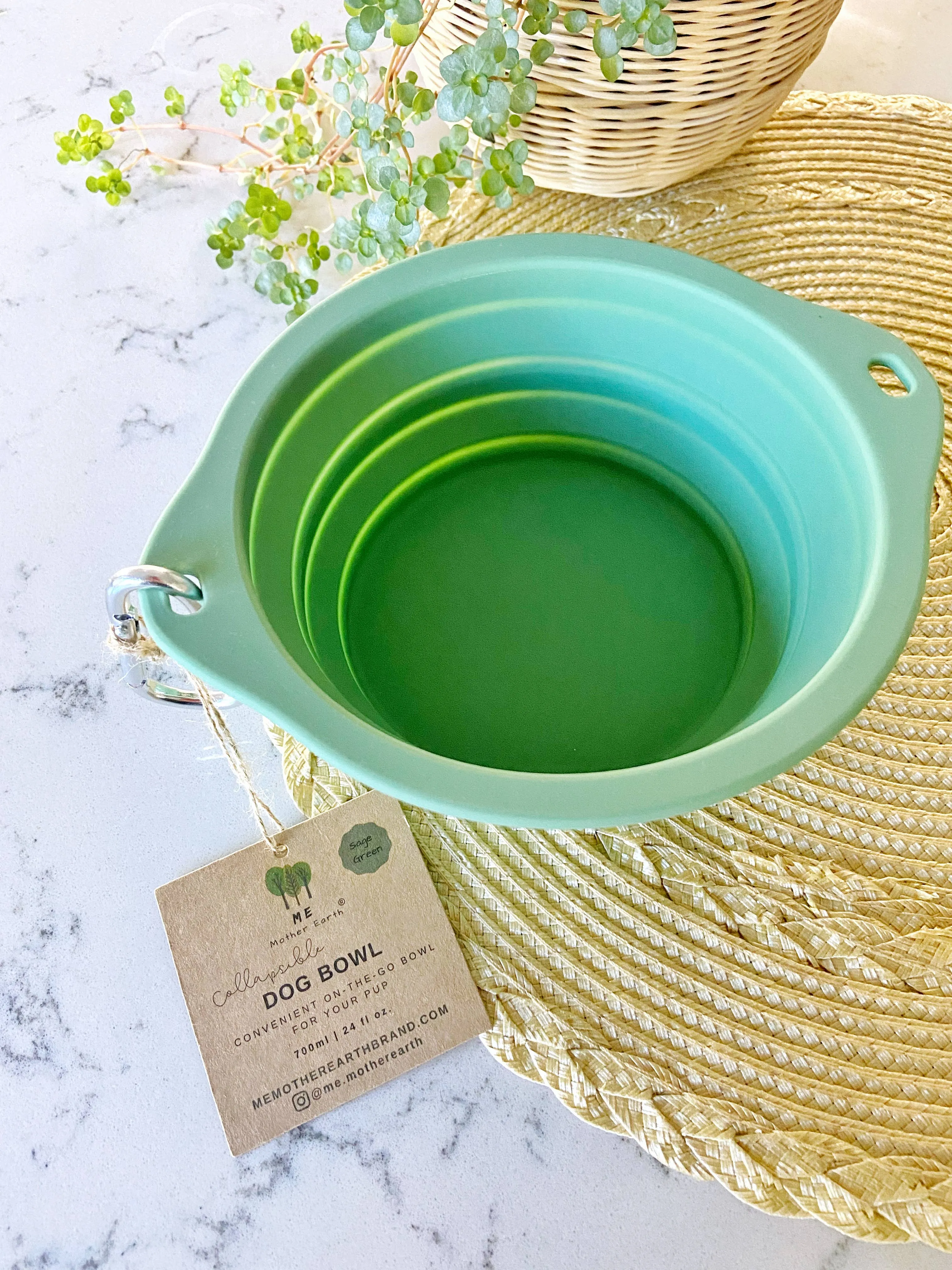 Me Mother Earth- Collapsible Silicone Dog Bowl