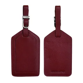 Merlot Leather Luggage Tag