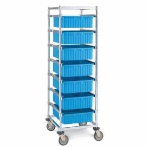 Metro PT1C-5MP Single Bay Kitting Cart with Polyurethane Casters, 26" x 22" x 68"