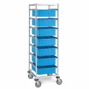 Metro PT1C-5MP Single Bay Kitting Cart with Polyurethane Casters, 26" x 22" x 68"
