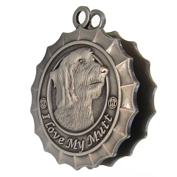 Mutt Dog Id Tag Antique Silver Finish