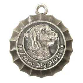 Mutt Dog Id Tag Antique Silver Finish