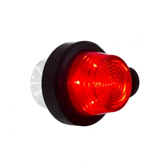 Old School Short LED Outline Marker Light / Red & Clear Lens