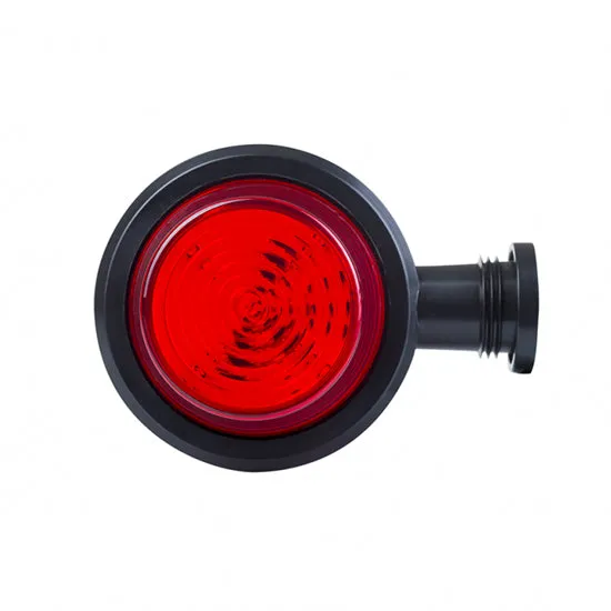 Old School Short LED Outline Marker Light / Red & Clear Lens