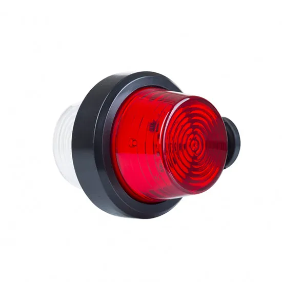 Old School Short LED Outline Marker Light / Red & Clear Lens
