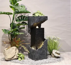 Outdoor Waterfall Fountain W/warm White Leds