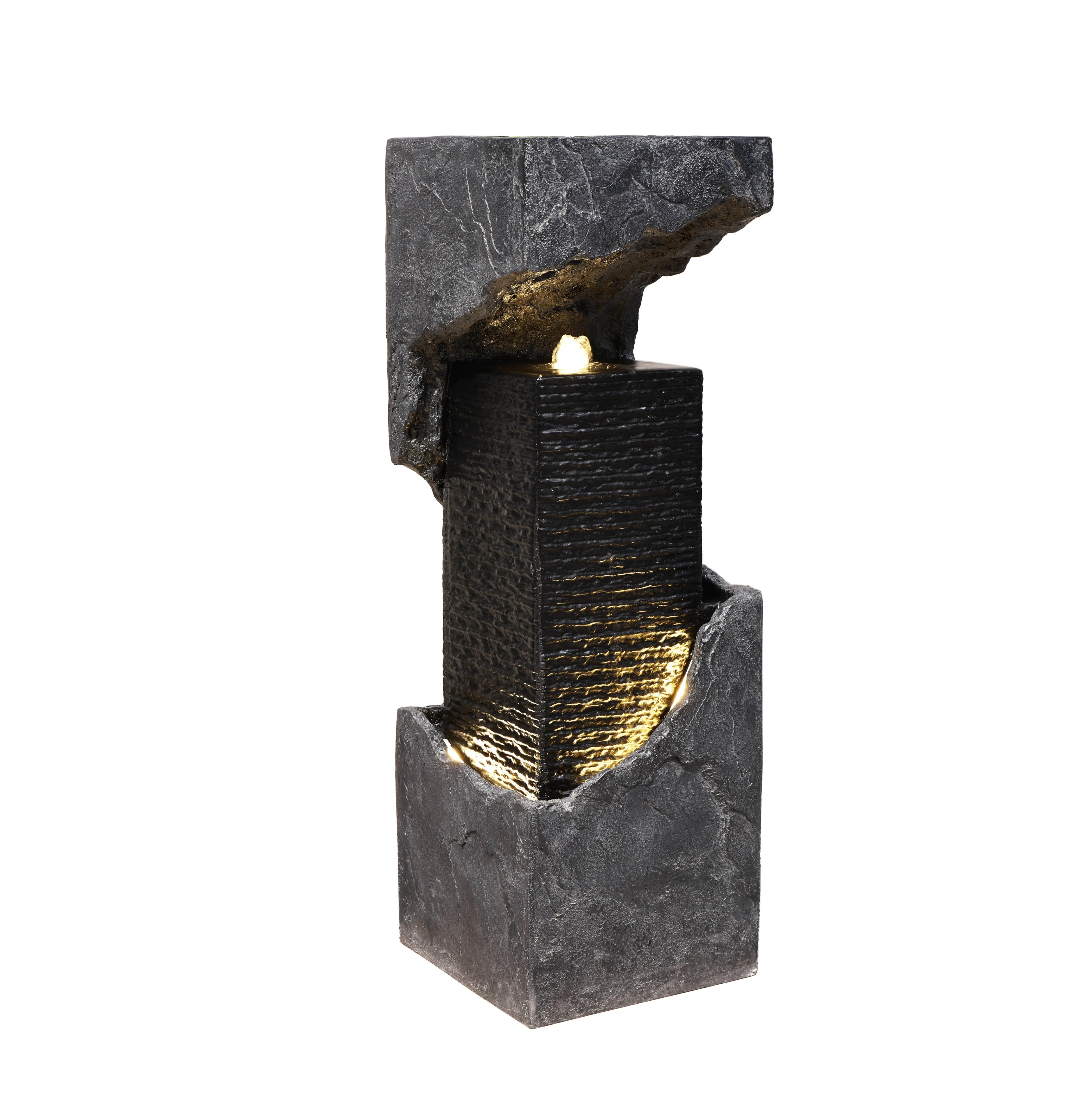 Outdoor Waterfall Fountain W/warm White Leds